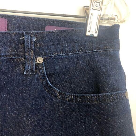 Gloria Vanderbilt Amanda Jeans Missy 6 High Waist Indigo Copper Jacquard Pattern - Picture 6 of 11